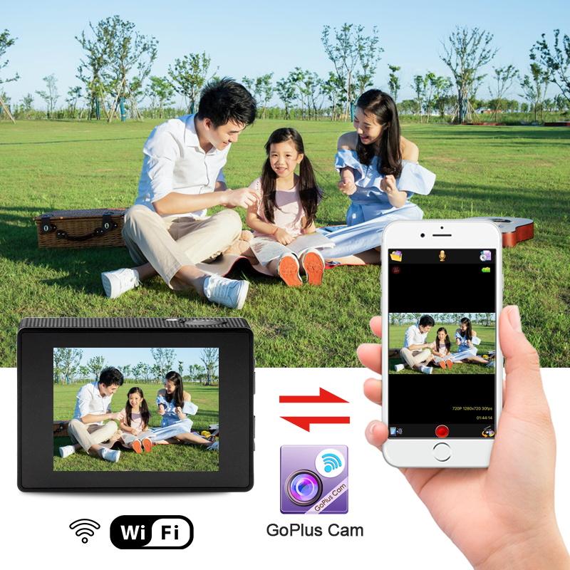 Camera thể thao mới F60R với điều khiển từ xa và camera thể thao chống thấm WiFi, góc nhìn có thể điều chỉnh