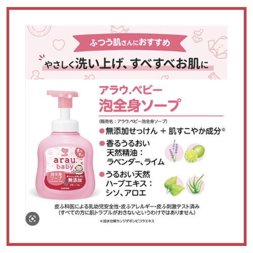 Sữa Tắm Gội Arau Baby 450ml Nhật Bản - sản phẩm cho bé