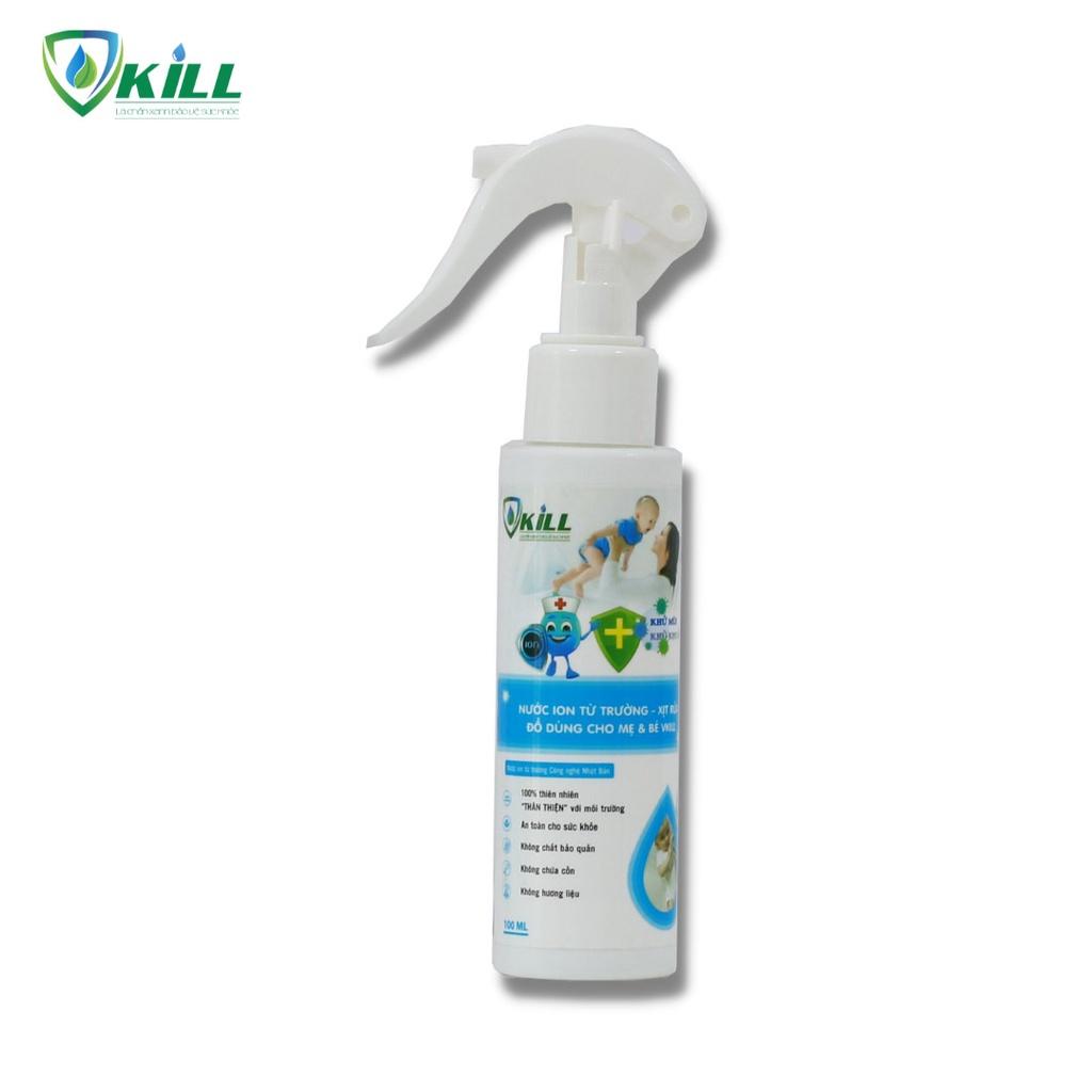 Nước ion từ trường Vkill xịt rửa đồ dùng cho mẹ và bé 100ml