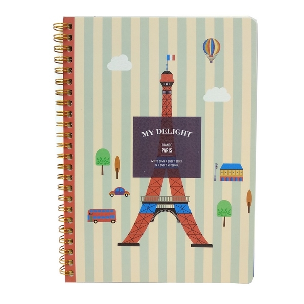 Sổ Spiral Oxford A5 80'S - #9+10 Stripe Paris D111A5-B