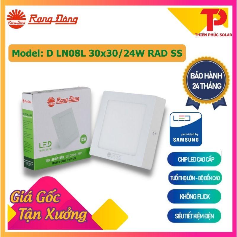 Đèn LED Rạng Đông ốp trần cảm biến 24W Model: D LN08L 30x30/24W RAD SS