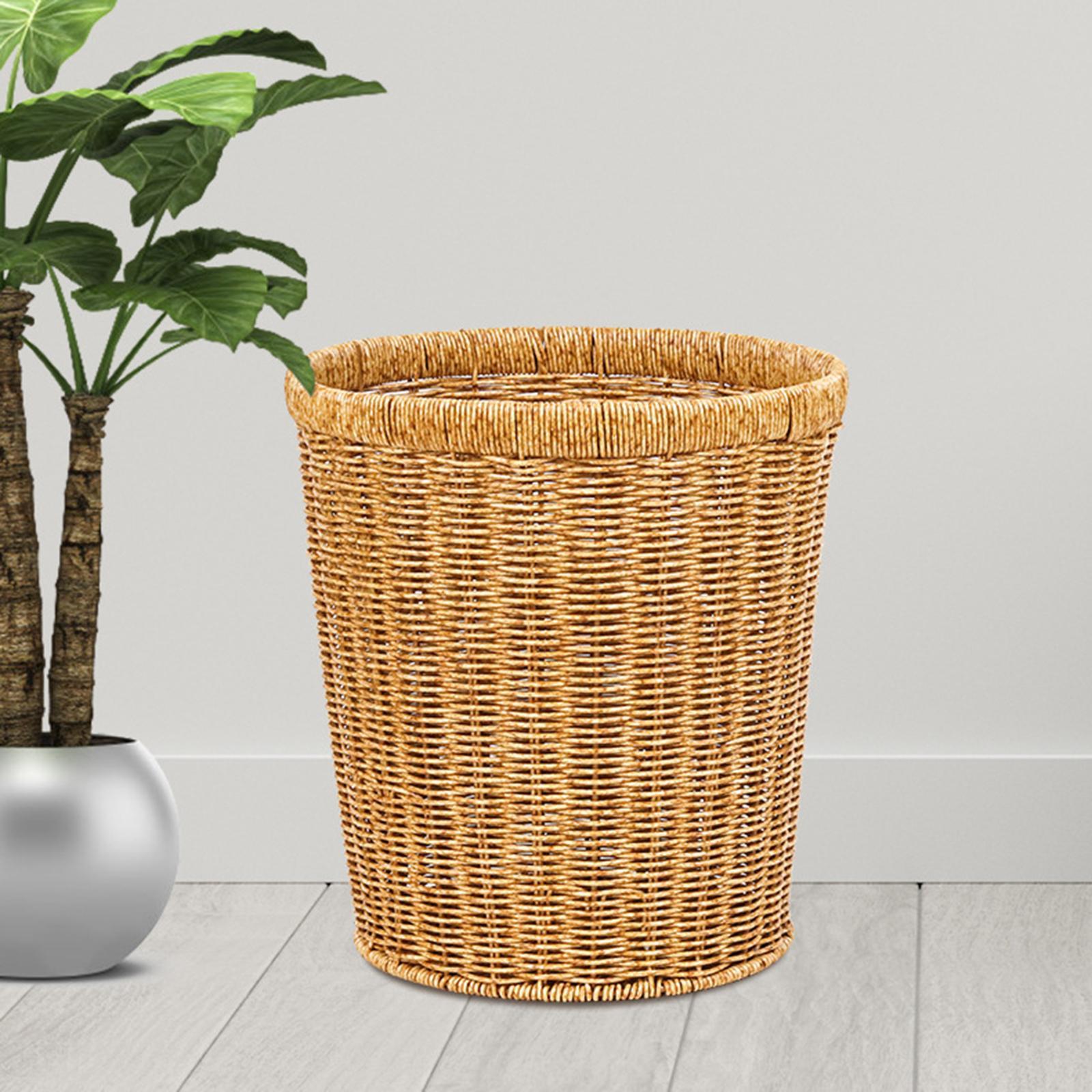 Woven Laundry Storage Baskets Kitchen Trash Basket for Laundry Room Home Living