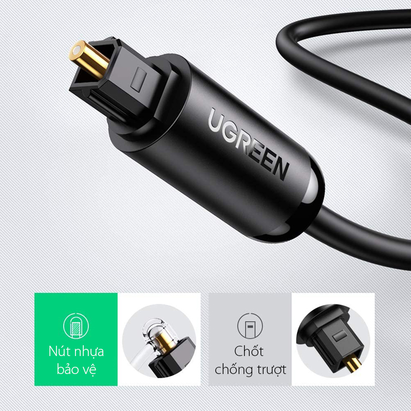 Cáp Quang Audio (Toslink, Optical) Ugreen 70891 dài 1.5m - Hàng chính hãng