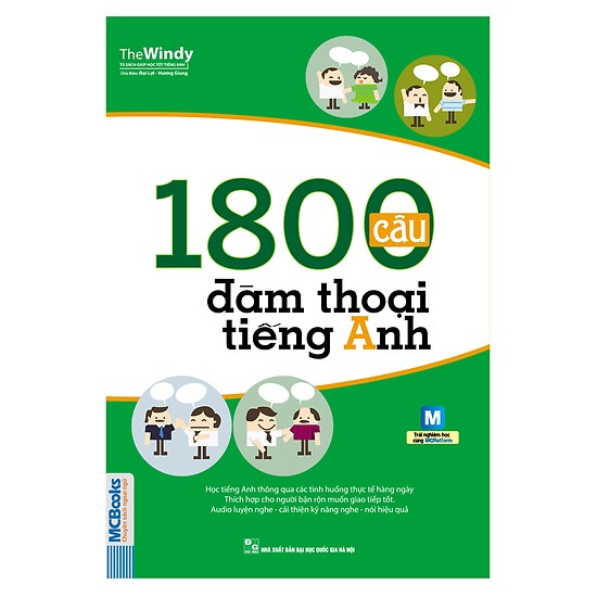 1800 Câu Đàm Thoại Tiếng Anh  (Tặng kèm Bookmark PL)