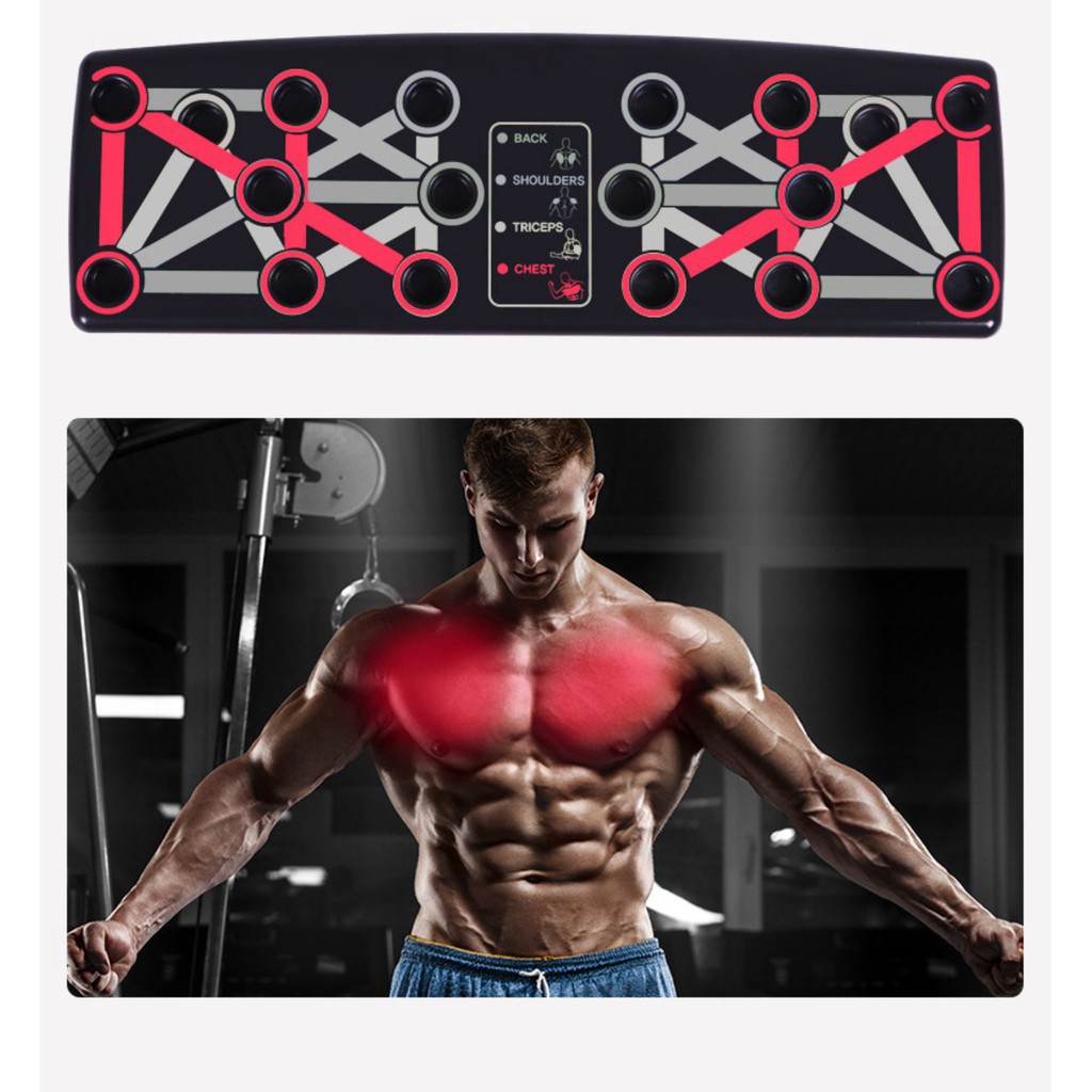 Bộ Dụng Cụ Tập Luyện/ Hít Đất/ Chống Đẩy/ Push Up/ Tập Gym/ Thể Dục/ Có Vạch Hướng Dẫn