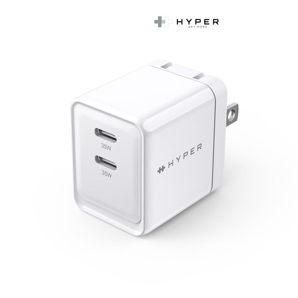 Sạc Nhanh ip 14/13/12 Hyper Gan II DUAL USB-C PPS 33W / PD 35W HJG35NA Hàng Chính Hãng