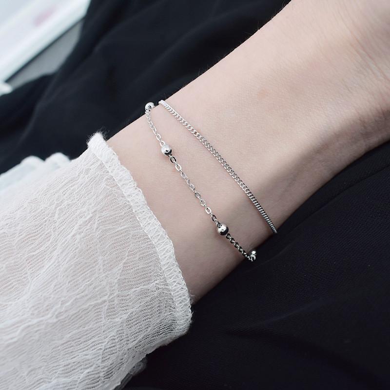 Lắc tay 2 tầng chuỗi mix hạt thời trang unisex