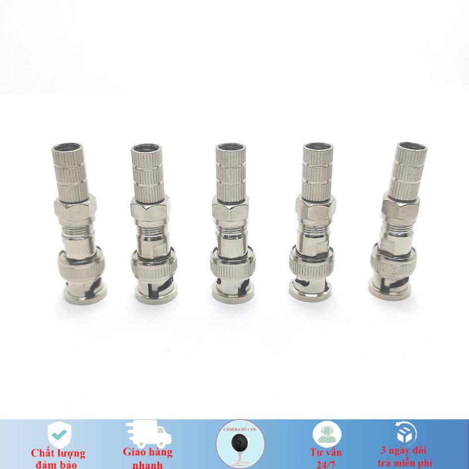 Jack BNC F5 loại tốt, giắc tín hiệu cho camera, cáp đồng trục, đầu ghi hình camera