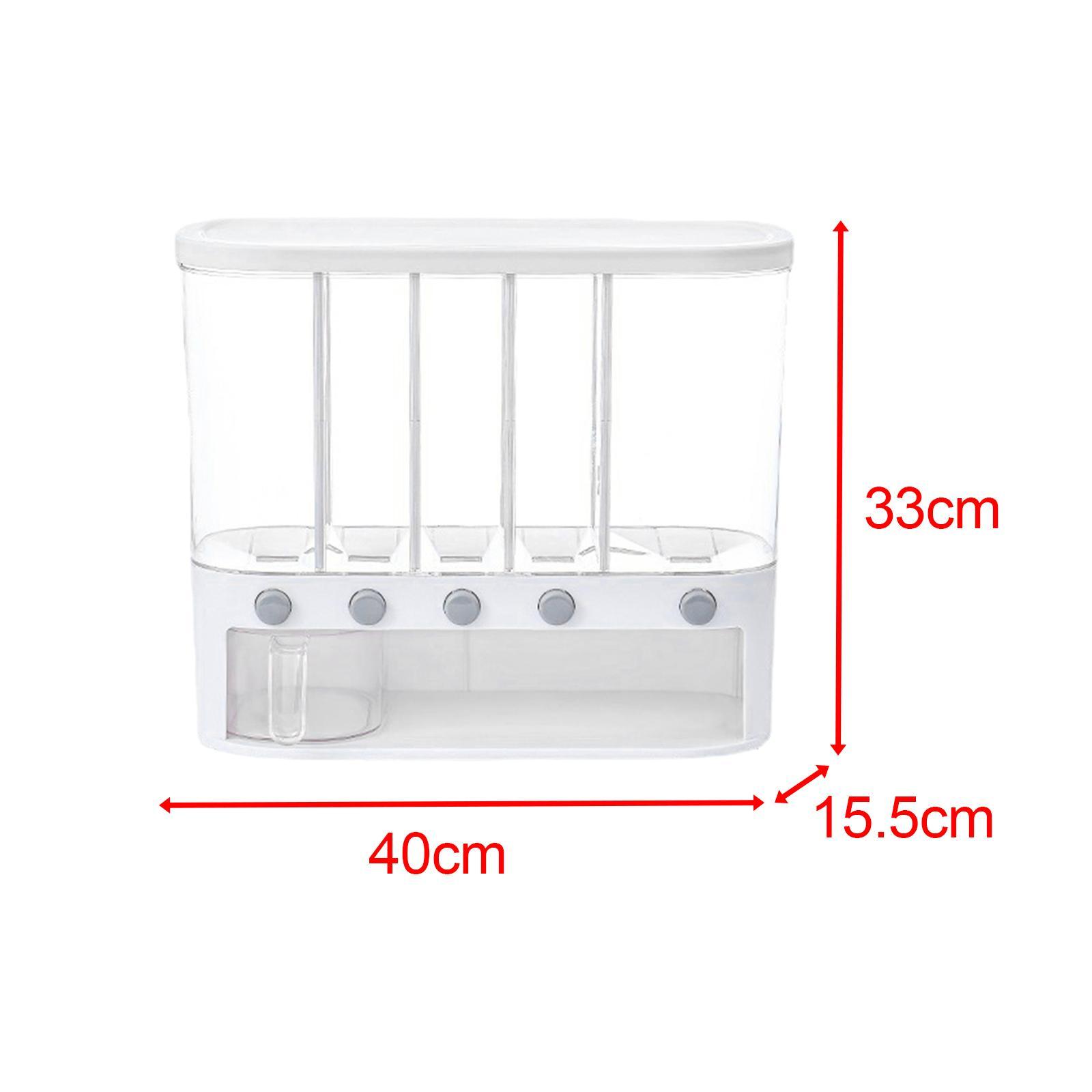 Grain Dispenser Cereal Dispenser Bucket Transparent Dry Food Dispenser for Home Soybean