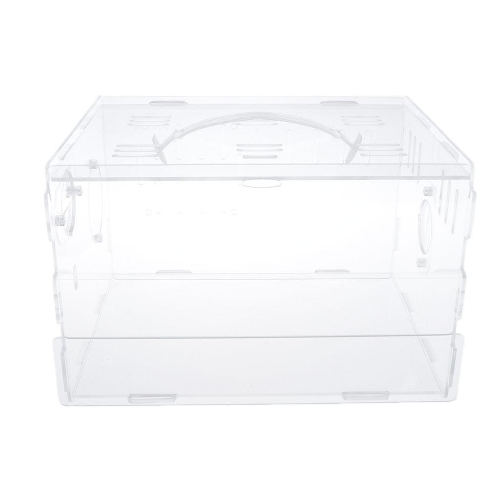 Hamster Cage Acrylic Portable Villa Cage Small Pet House Nest single layer