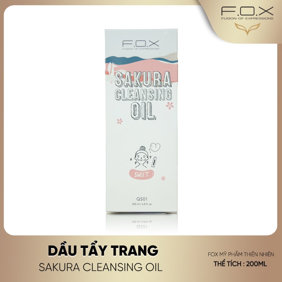 Dầu Tẩy Trang Hoa Anh Đào F.O.X Sakura Cleansing Oil 200ml