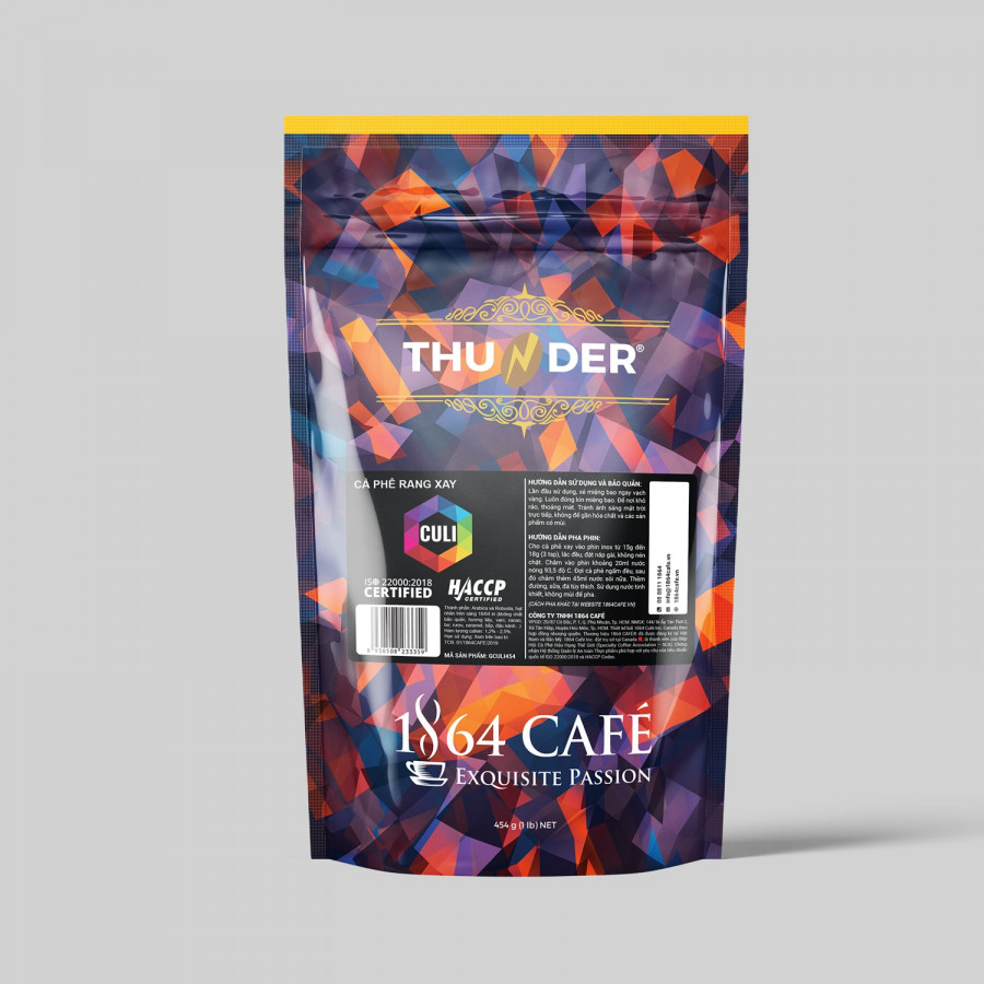 454g Cà Phê Bột Culi Tinh Khiết Pha Phin Gu Việt – 1864 CAFÉ