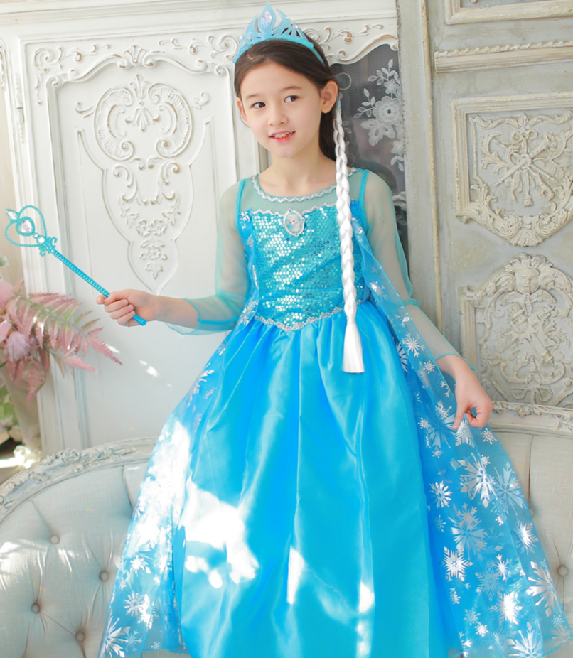 Váy hóa trang cao cấp Elsa 1 (kèm phụ kiện)