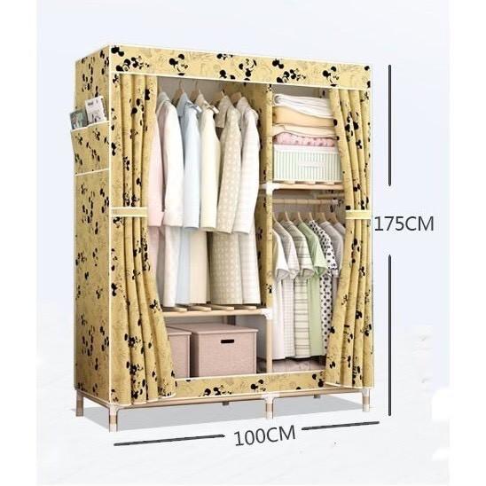 Tủ vải KHUNG GỖ 2 BUỒNG