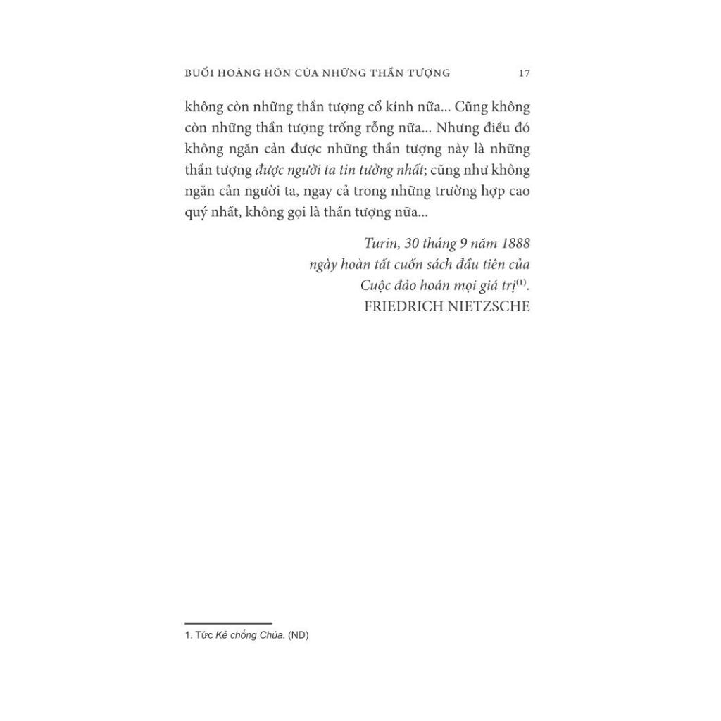 Sách - Buổi hoàng hôn của những thần tượng (Friedrich Nietzsche) - Nhã Nam Official
