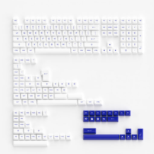 Keycap Cho Bàn Phím Cơ AKKO Hàng Chính Hãng Blue On White ASA Profile | EZPC