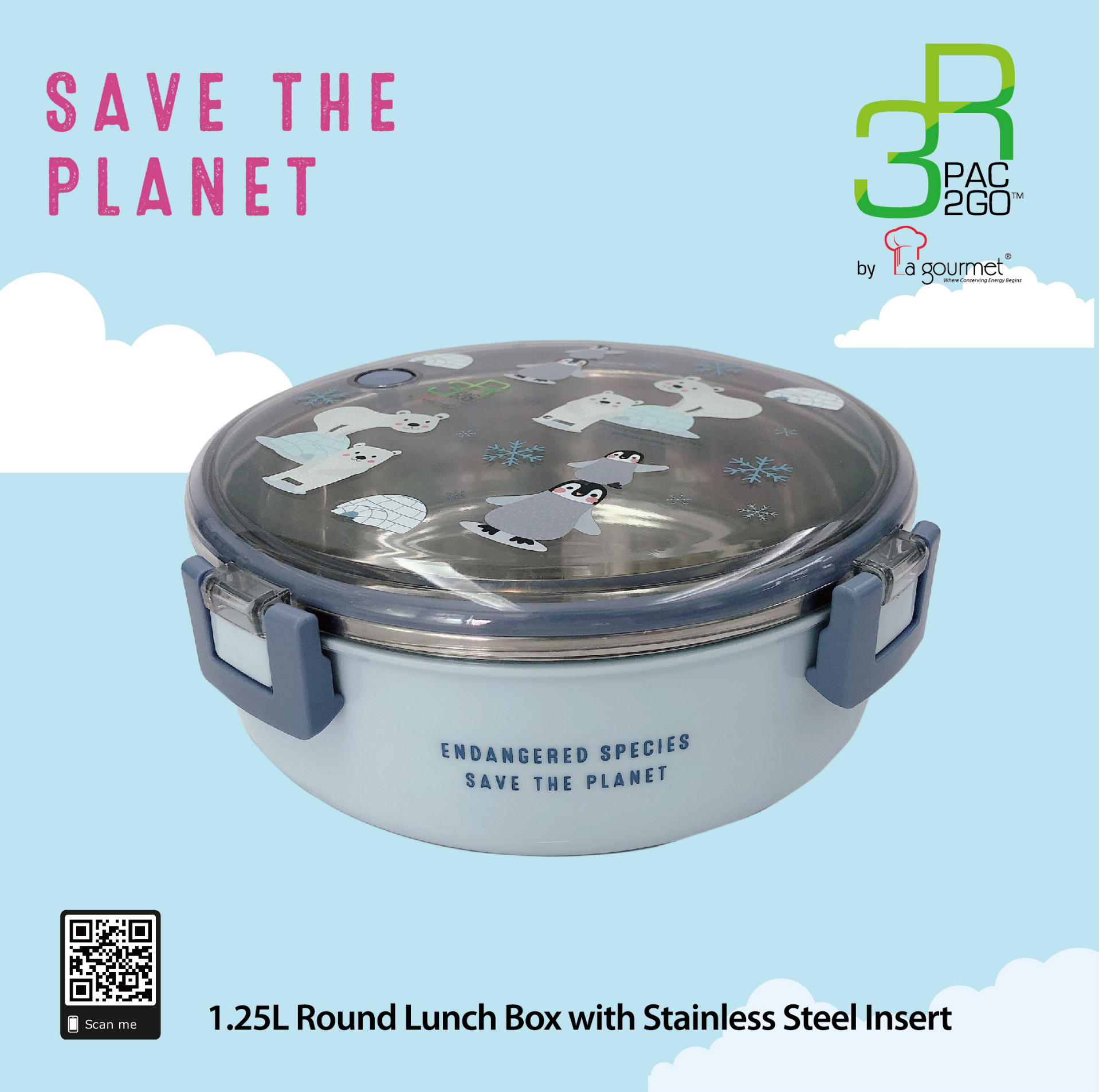 Camen đựng cơm cao cấp La gourmet Save The Planet 1250ml - 375964 (bảo hành 1 năm)