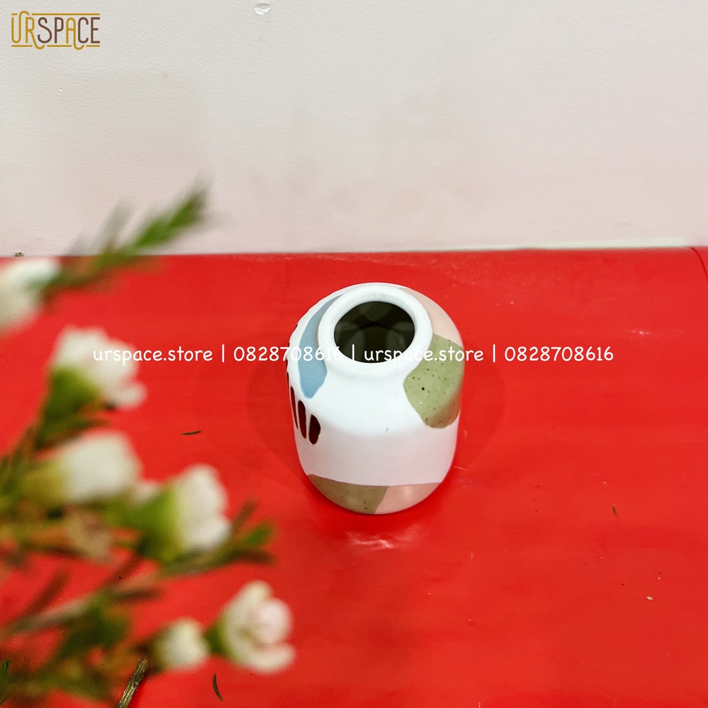 Bình hoa gốm sứ mini URSPACE trang trí bàn làm việc decor phòng khách
