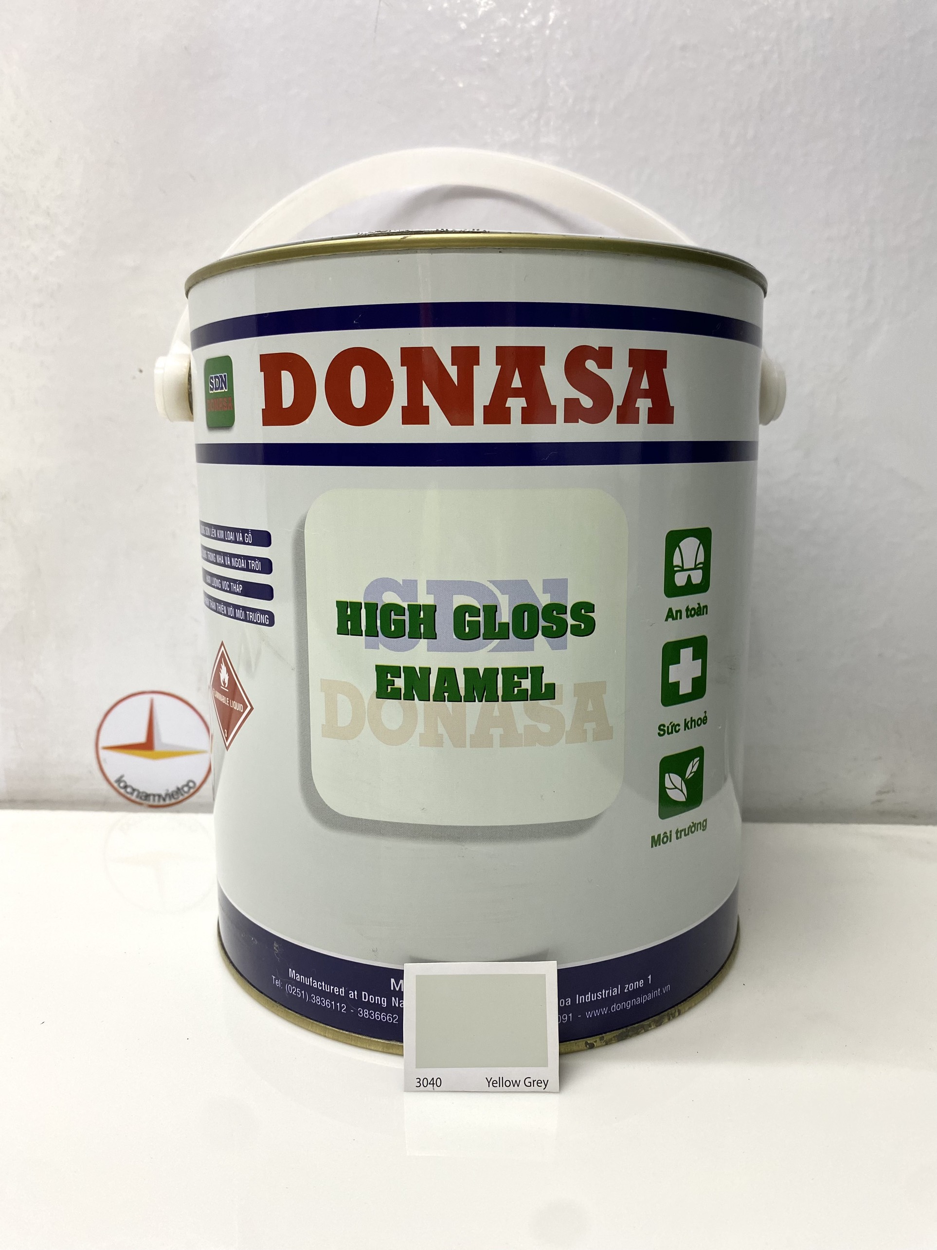 Sơn dầu Đồng Nai Donasa màu xám 3040 3kg _ DLF 3040
