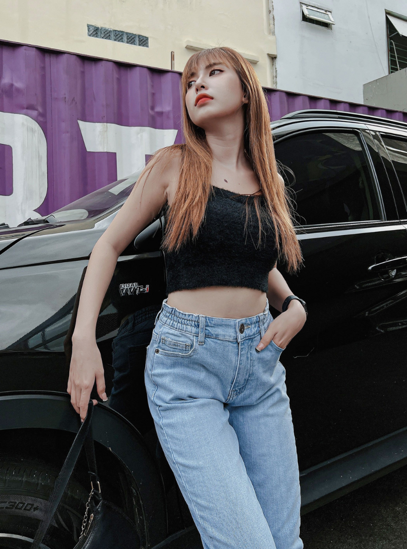 Áo croptop 3 lỗ lông mịn freesize HQJeans mẫu mới