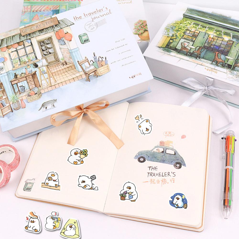 Sticker vịt fafu hoạt hình cute trang trí mũ bảo hiểm,guitar,ukulele,điện thoại,sổ tay,laptop-mẫu S29