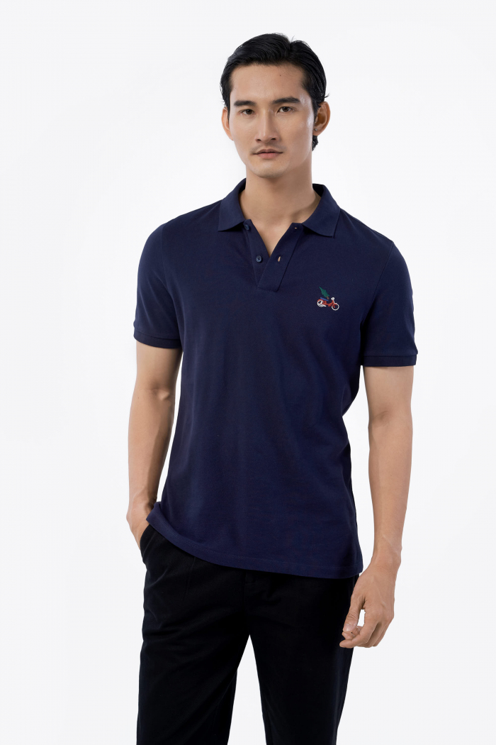ÁO POLO ROUTINE THÊU HỌA TIẾT FORM FITTED - 10F22POL025 | LASTORE MENSWEAR