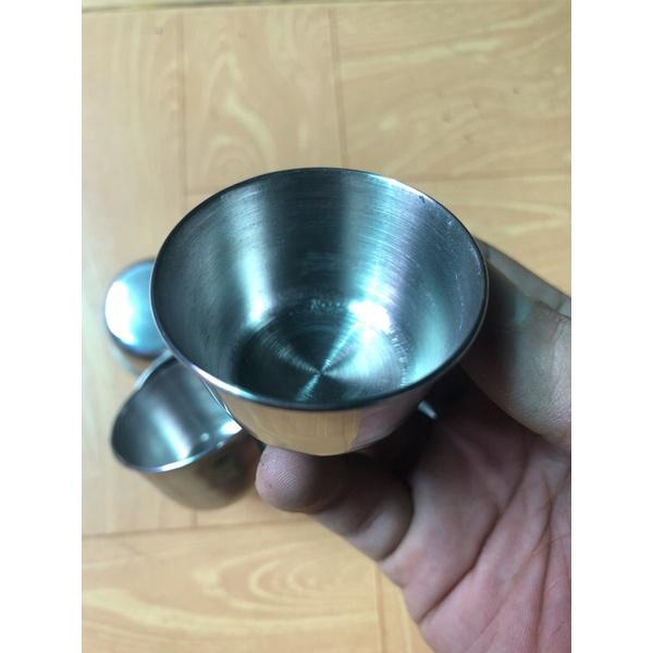 5 Khuôn bánh bò inox tròn 4cmx2.5cm có thể dùng làm khuôn rau câu khuôn thạch khuôn đong sương bánh da lợn