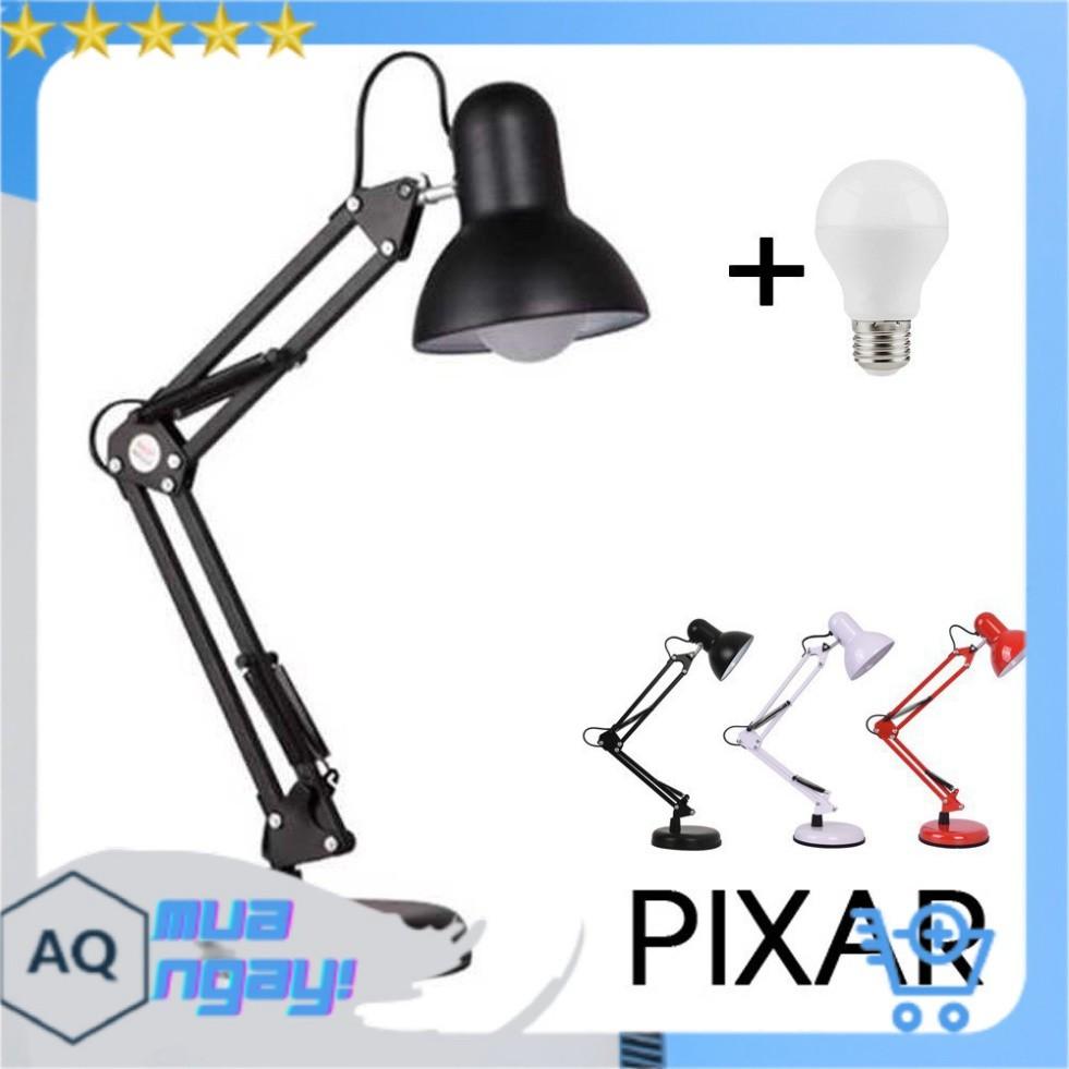 Đèn Học Để Bàn Chống Cận Pixax, Đèn Học Chống Cận Xoay 360 Độ Tặng Kèm Đế, Kẹp, Bóng Đèn Học