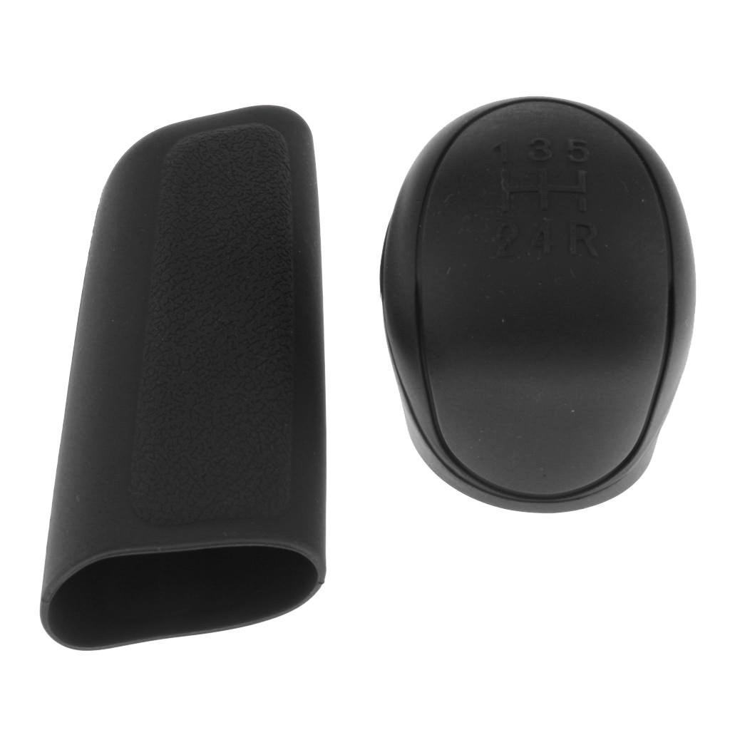 5 Speed Manual Car Gear Shift Knob+Handbrake Cover Silicone Sleeve