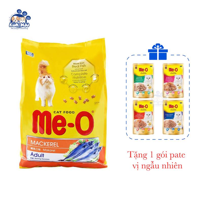 Thức ăn cho Mèo trưởng thành Me-o 1.2kg - Tặng gói thức ăn Mèo Me-O Deli 70g (Vị ngẫu nhiên)