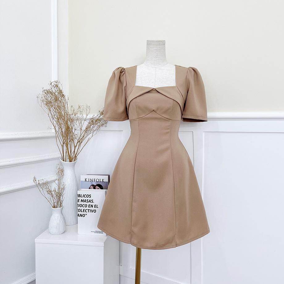 BBSTORE'S Đầm Xòe Ngắn Cổ Vuông Dự Tiệc Sang Trọng -D1300S
