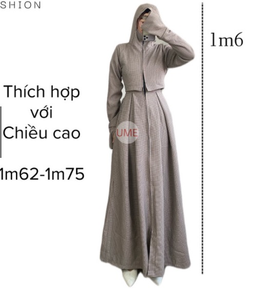 [KOSUYTU] Áo Chống Nắng Toàn Thân Chất Liệu UMI Kiểu Dáng CROPTOP Kết Hợp Váy Liền Thân 5in1 - CHỐNG NẮNG HOÀN HẢO