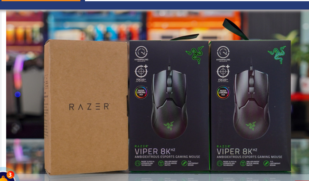 Chuột Razer Viper 8KHz Gaming Mouse_ RZ01-03580100-R3M1- HÀNG CHÍNH HÃNG