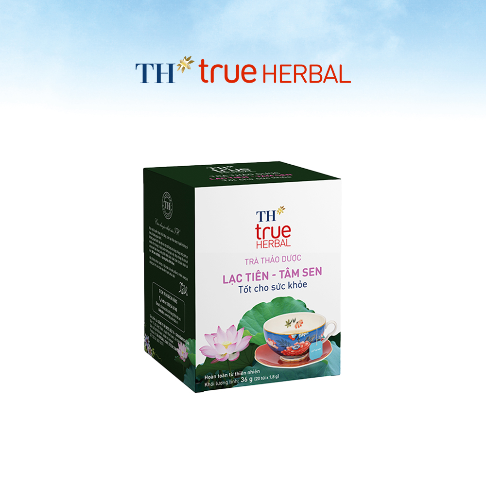 Hộp trà Lạc tiên – Tâm sen TH True Herbal (20 gói)