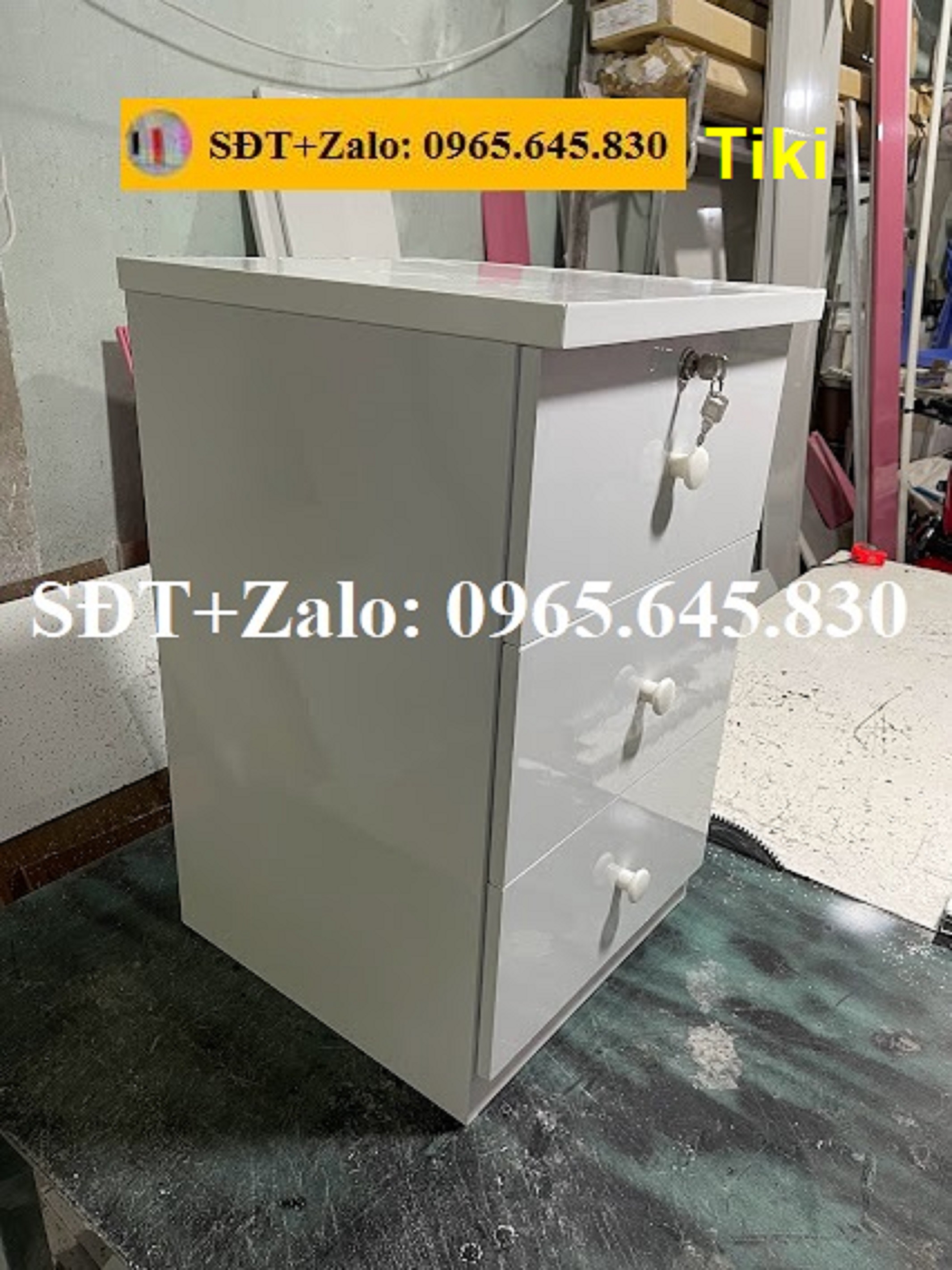 Tủ, Kệ Đầu Giường Nhựa Đài Loan Cao 68cm Ngang 42cm Màu Trắng 915