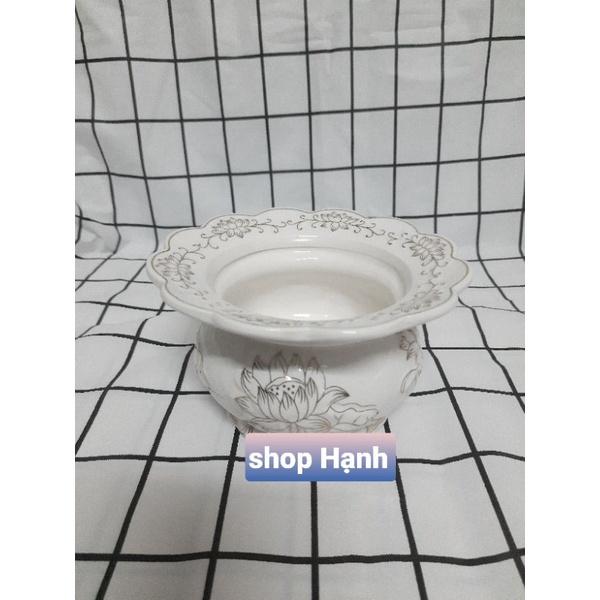 Combo Ông Địa Thần Tài sứ trắng bạch ngọc cao 17 cm