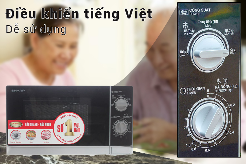 Lò Vi Sóng Sharp R-205VN(S) - 20L - Hàng chính hãng