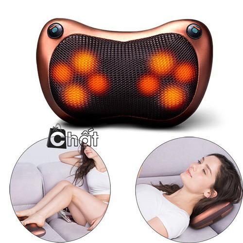 Gối Massage Vai Gáy 8 Bi Hồng Ngoại Công Nghệ Nhật Bản Cao Cấp