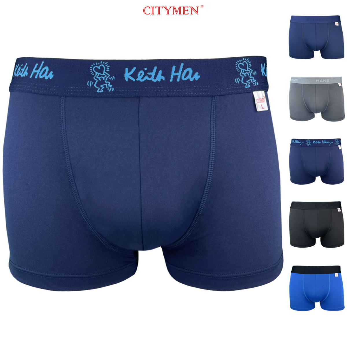 Hình ảnh Quần Lót Nam boxer vải thun lạnh nhiều lưng co giãn 4 chiều hiệu CITYMEN cao cấp, sịp nam - LMTK-MULTIBL