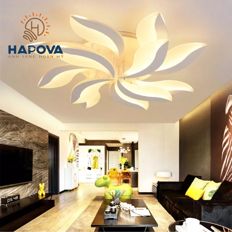 Đèn ốp trần 5 cánh HAPOVA GUMOL 8830 5 cánh/15 cánh