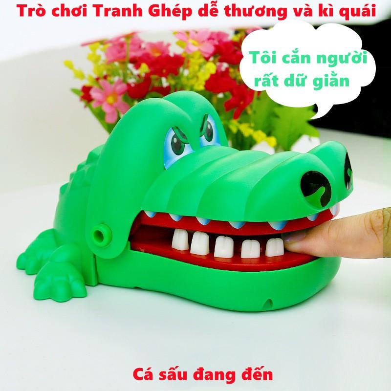 Đồ chơi Lắt Léo CÁ SẤU BULLDOG Cắn Ngón Tay Không Đau Có Đèn Âm Thanh Dành Cho Trẻ em Người lớn Đồ Chơi Giải Trí Thú Vị