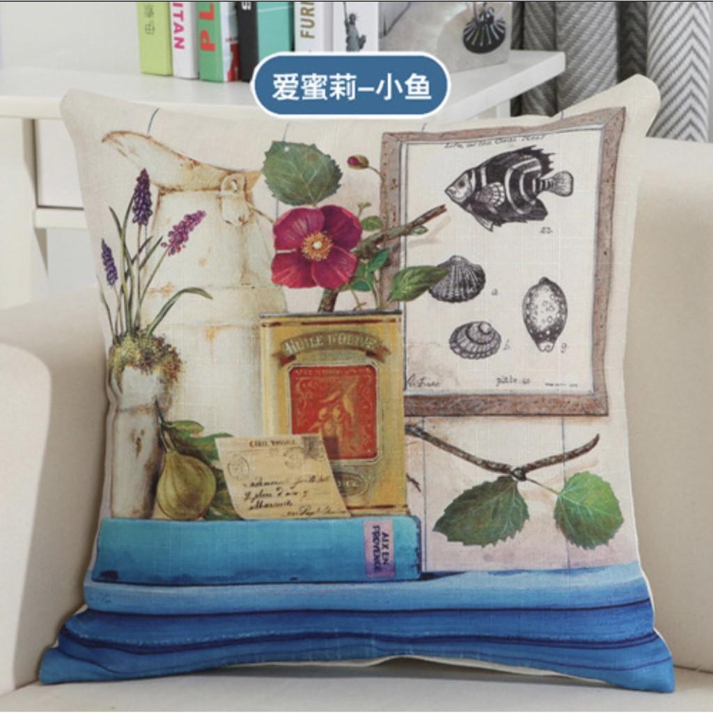 Gối tựa lưng, sofa, trang trí HOA CỎ Sang Trọng vải bố dày dặn