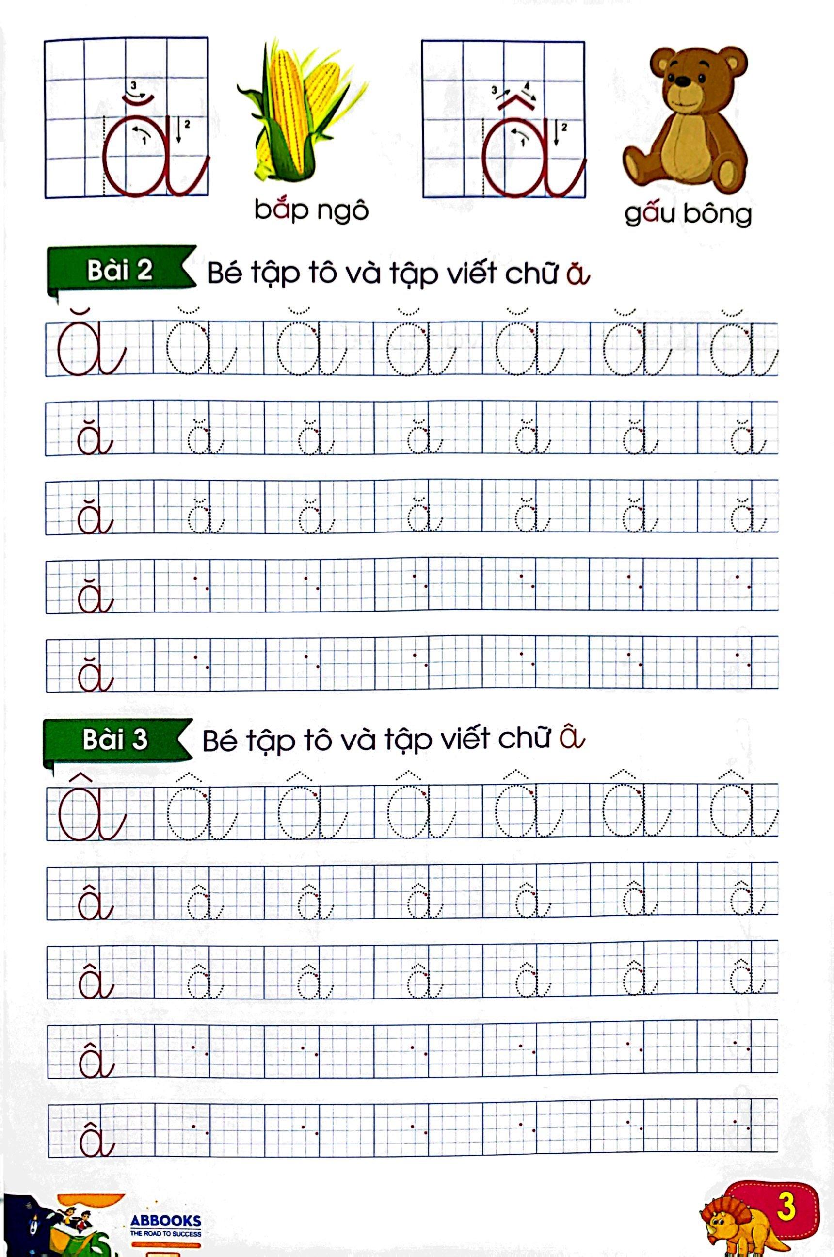 Luyện Tay Cầm Bút - Tập Tô Chữ Cái