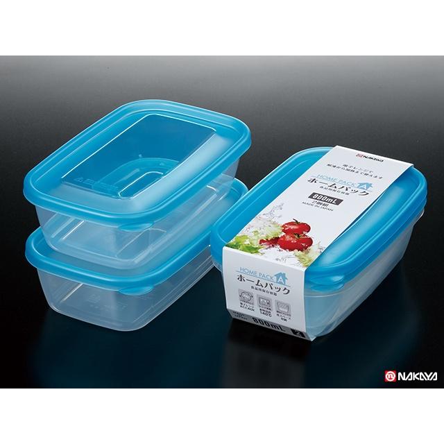 Set 2 hộp nhựa 800ml màu xanh/ trắng/ hồng
