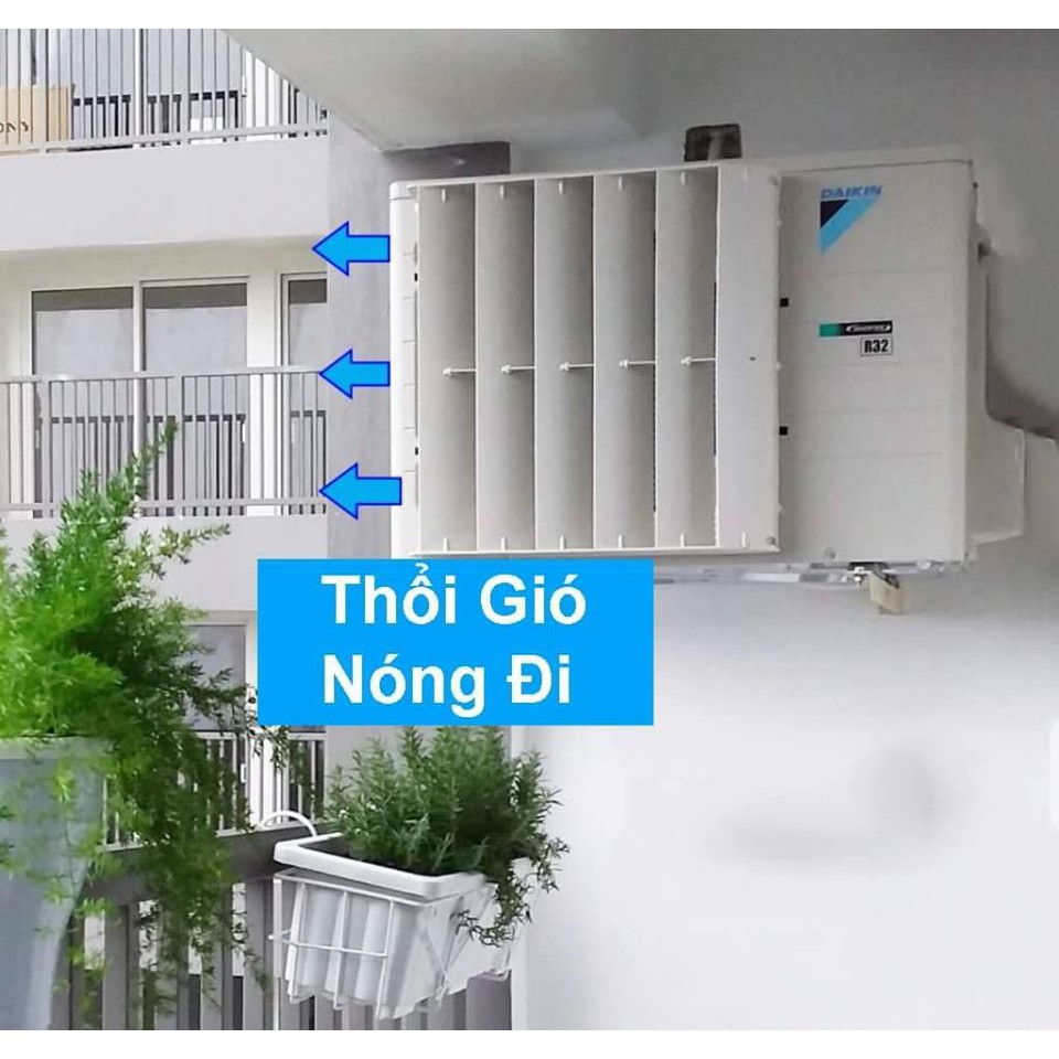 Bộ chuyển hướng gió dàn nóng điều hòa - Chuyển hướng gió dàn nóng cục nóng điều hòa máy lạnh - Tấm chắn gió điều hòa
