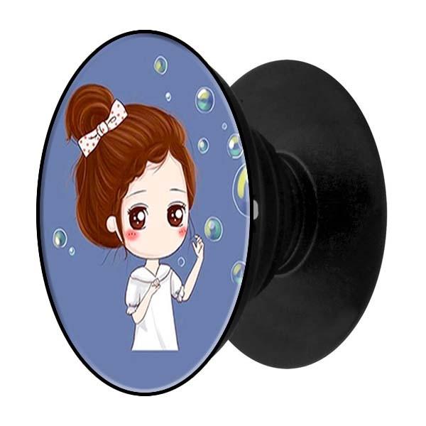 Popsocket in hình dành cho điện thoại mẫu Cô Gái Búi Tóc