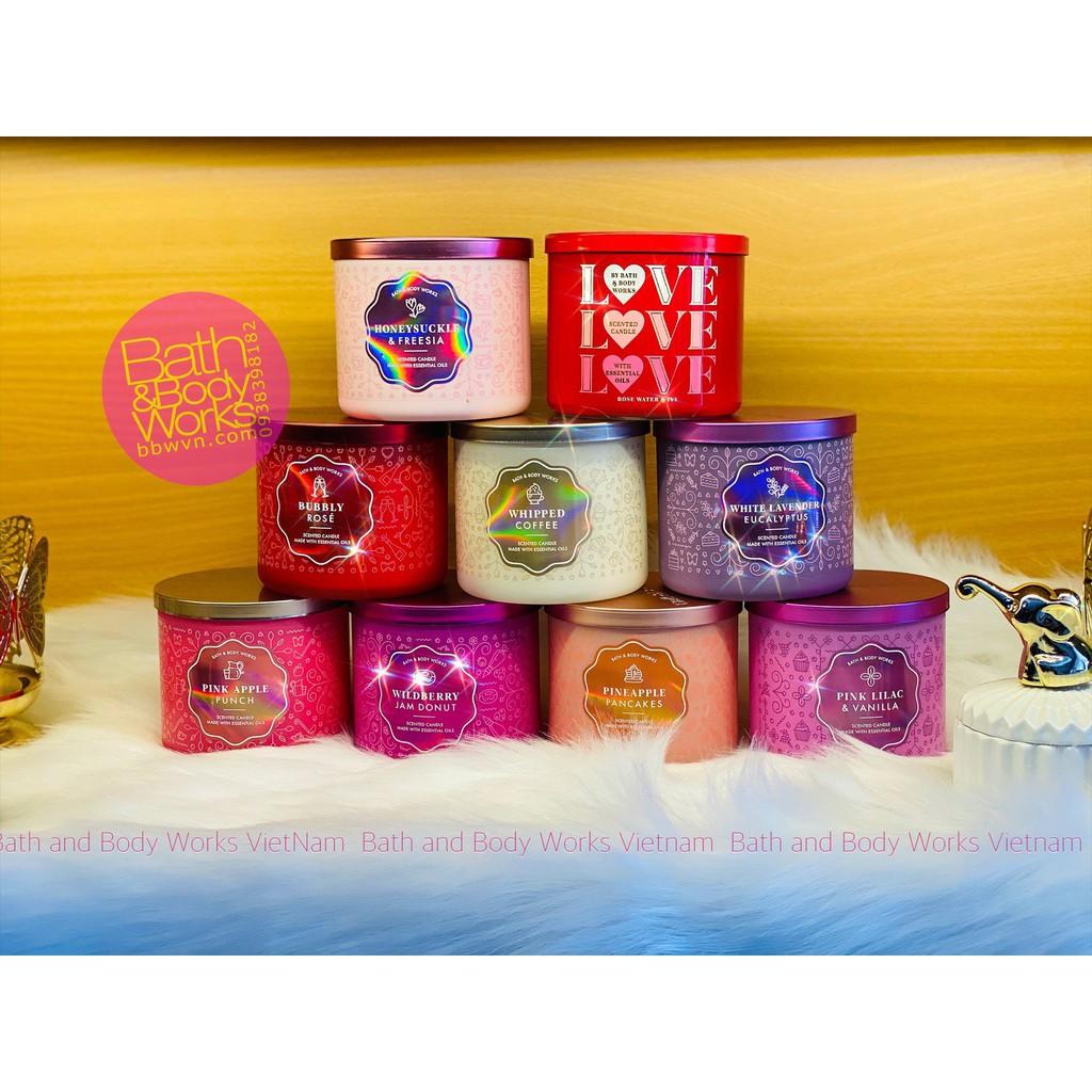 Nến thơm Bath and Body Works BUBBLY ROSÉ 3 bấc