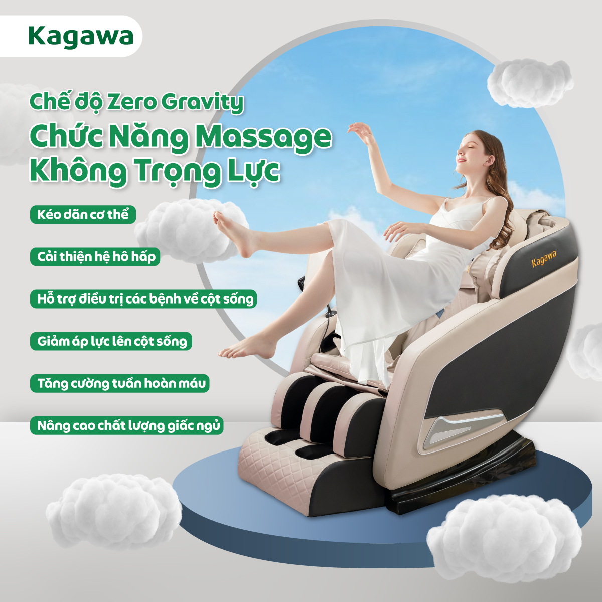 Ghế massage trị liệu toàn thân KAGAWA K28 PRO [FULL QUÀ TẶNG] công nghệ mát xa nhiệt hồng ngoại tân tiến giúp thư giãn, giảm stress tại nhà