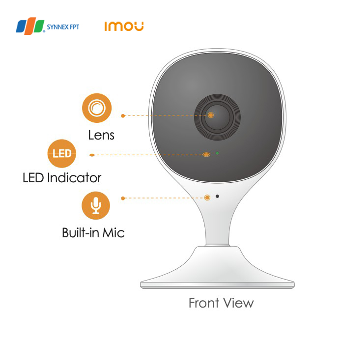 Camera IP WIFI Imou đứng Cue 2C IPC-C22CP 2M, 2Y WTY_IPC-C22CP - Hàng chính hãng