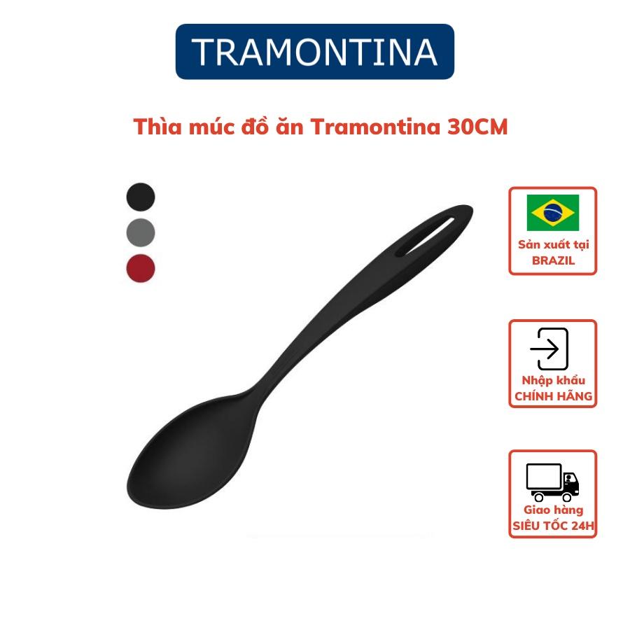 Thìa Múc Đồ Ăn Tramontina 30cm Bằng Nhựa PA Chịu Nhiệt Nhập Khẩu Brazil